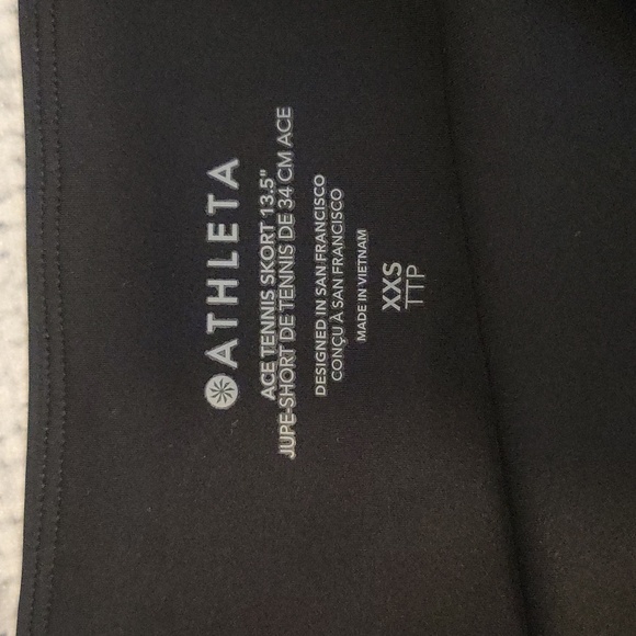 Athleta Ace Tennis Skort 13.5" Black - Picture 6 of 6